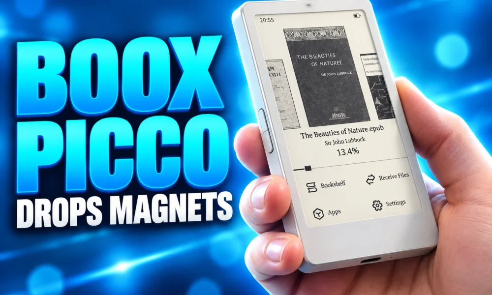 Boox Picco drops magnets pocket Linux e-reader