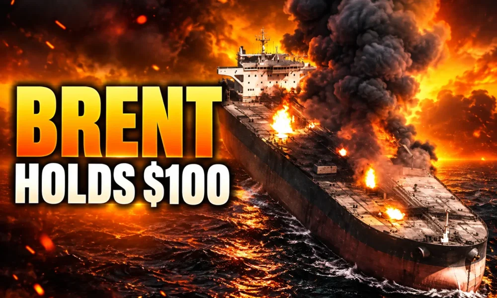 Brent crude holds above $100 Hormuz tanker attacks