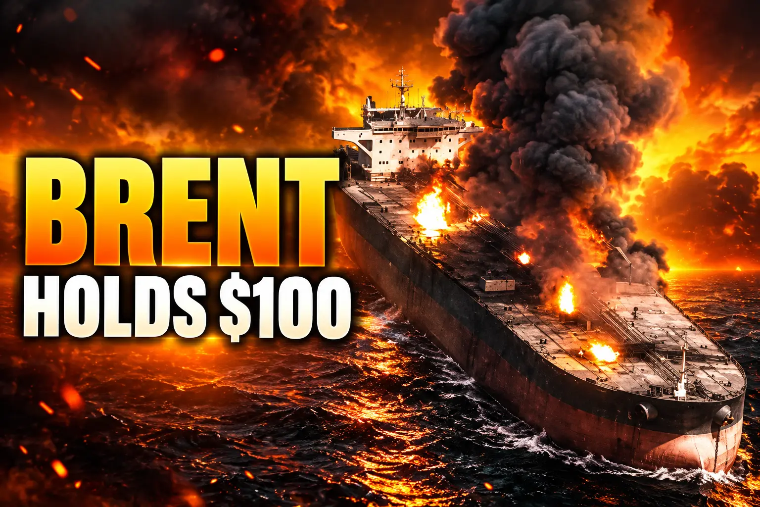 Brent crude holds above $100 Hormuz tanker attacks