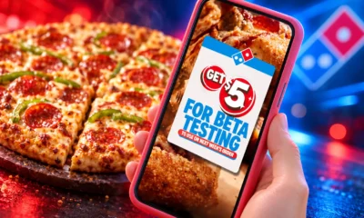 Domino's paid customers five dollars app beta