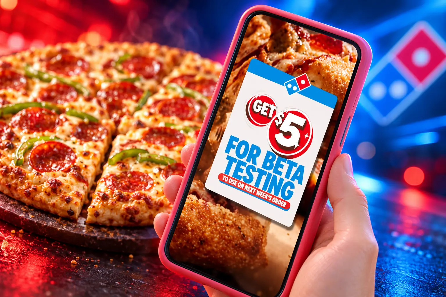 Domino's pays $5 to test already live app