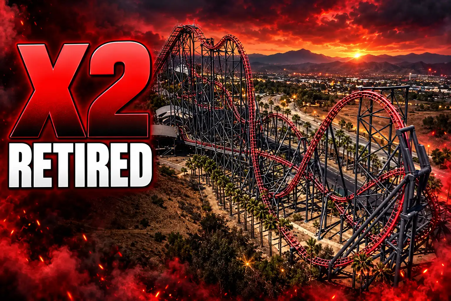 Six Flags Magic Mountain X2 permanently closed